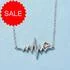 Sterling Silver and Rose Gold Heartbeat Necklace [Sale]