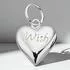 Sterling Silver Wish Heart Charm/Pendant