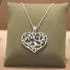 Sterling Silver Lovebirds Heart Pendant