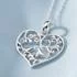 Sterling Silver Lovebirds Heart Pendant