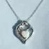 Sterling Silver White Opal Mother and Child Pendant