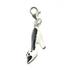 Sterling Silver Black Polka Dot Shoe Charm