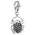 Sterling Silver Black CZ Spider Charm