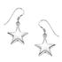Sterling Silver Pentagram Star Drop Earrings