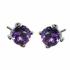 Sterling Silver Amethyst Stud Earrings