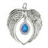 Sterling Silver Blue Opal Angel Wings Pendant