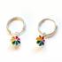 Sterling Silver Chakra Daisy Hoop Earrings