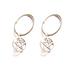 Sterling Silver Pentacle Hoop Earrings