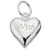 Sterling Silver Wish Heart Pendant/Charm