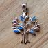 Sterling Silver Blue Opal Tree of Life Pendant