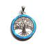 Sterling Silver Blue Opal Tree of Life Pendant
