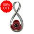 Sterling Silver Red Poppy Infinity Pendant [Sale]