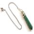 Malachite Dowsing Pendulum with Pouch and Instructions