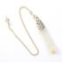 Opalite Dowsing Pendulum with Pouch and Instructions