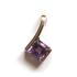 Sterling Silver Amethyst Cube Pendant