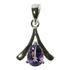 Sterling Silver Amethyst Wishbone Pendant