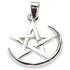 Sterling Silver Maiden Moon Pentagram Pendant