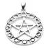 Sterling Silver Moon Phases Pentacle Pendant by Peter Stone