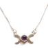 Sterling Silver Amethyst Triple Moon Necklace
