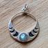Sterling Silver Labradorite Moon Phases Pendant