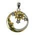 Sterling Silver and Gold Moon, Sun & Stars Pendant