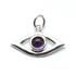 Sterling Silver Amethyst Evil Eye Pendant