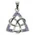 Sterling Silver Amethyst CZ Celtic Harmony Pendant