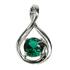 Sterling Silver Emerald Infinity Pendant