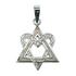 Sterling Silver White Opal Star of David Pendant