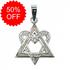 Sterling Silver White Opal Star of David Pendant [Sale]