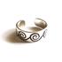 Sterling Silver Celtic Spirals Toe/Midi Ring