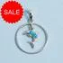 Sterling Silver Blue Opal Dolphin Pendant [Sale]