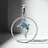 Sterling Silver Blue Opal Dolphin Pendant