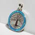 Sterling Silver Blue Opal Tree of Life Pendant