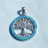 Sterling Silver Blue Opal Tree of Life Pendant