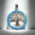 Sterling Silver Blue Opal Tree of Life Pendant