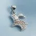 Sterling Silver Moon Gazing Hare Pendant