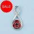 Sterling Silver Red Poppy Infinity Pendant [Sale]