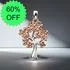 Sterling Silver and Rose Gold Tree of Life Pendant [Sale]