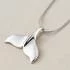 Sterling Silver Whale Tail Pendant by Peter Stone