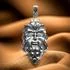 Peter Stone Sterling Silver Green Man Pendant