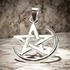 Sterling Silver Maiden Moon Pentagram Pendant