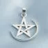 Sterling Silver Maiden Moon Pentagram Pendant