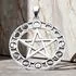 Peter Stone Sterling Silver Moon Phases Pentacle Pendant