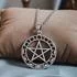 Sterling Silver Moon Phases Pentacle Pendant by Peter Stone