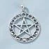 Sterling Silver Moon Phases Pentacle Pendant by Peter Stone