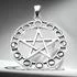 Peter Stone Sterling Silver Moon Phases Pentacle Pendant