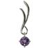 Sterling Silver Amethyst Comet Pendant