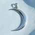 Sterling Silver Crescent Moon Pendant by Peter Stone