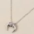 Sterling Silver Crescent Horn Necklace